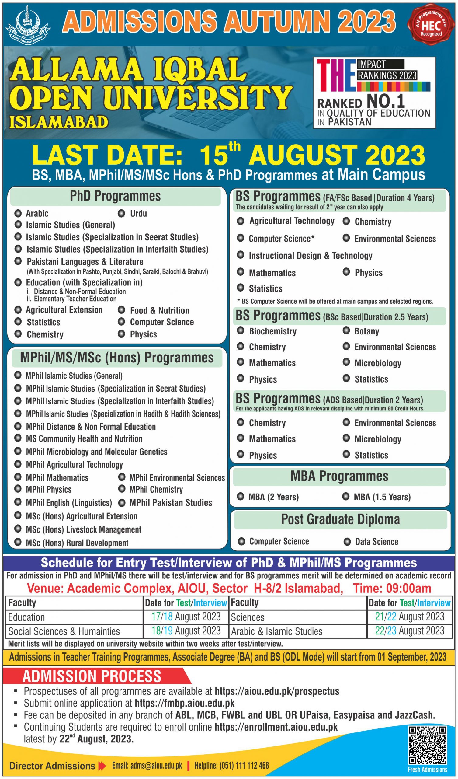 aiou last date of assignment autumn 2023 fa